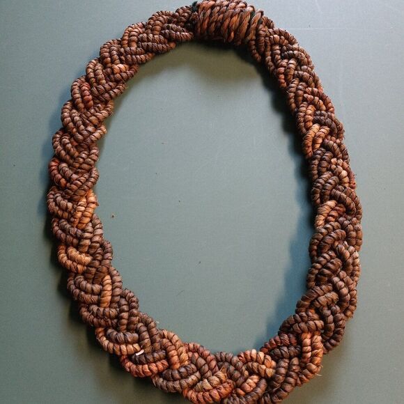 Antique Natural Fiber Hawiian Lei Twisted/Woven Symbol of Aloha Cottagecore - Picture 1 of 6